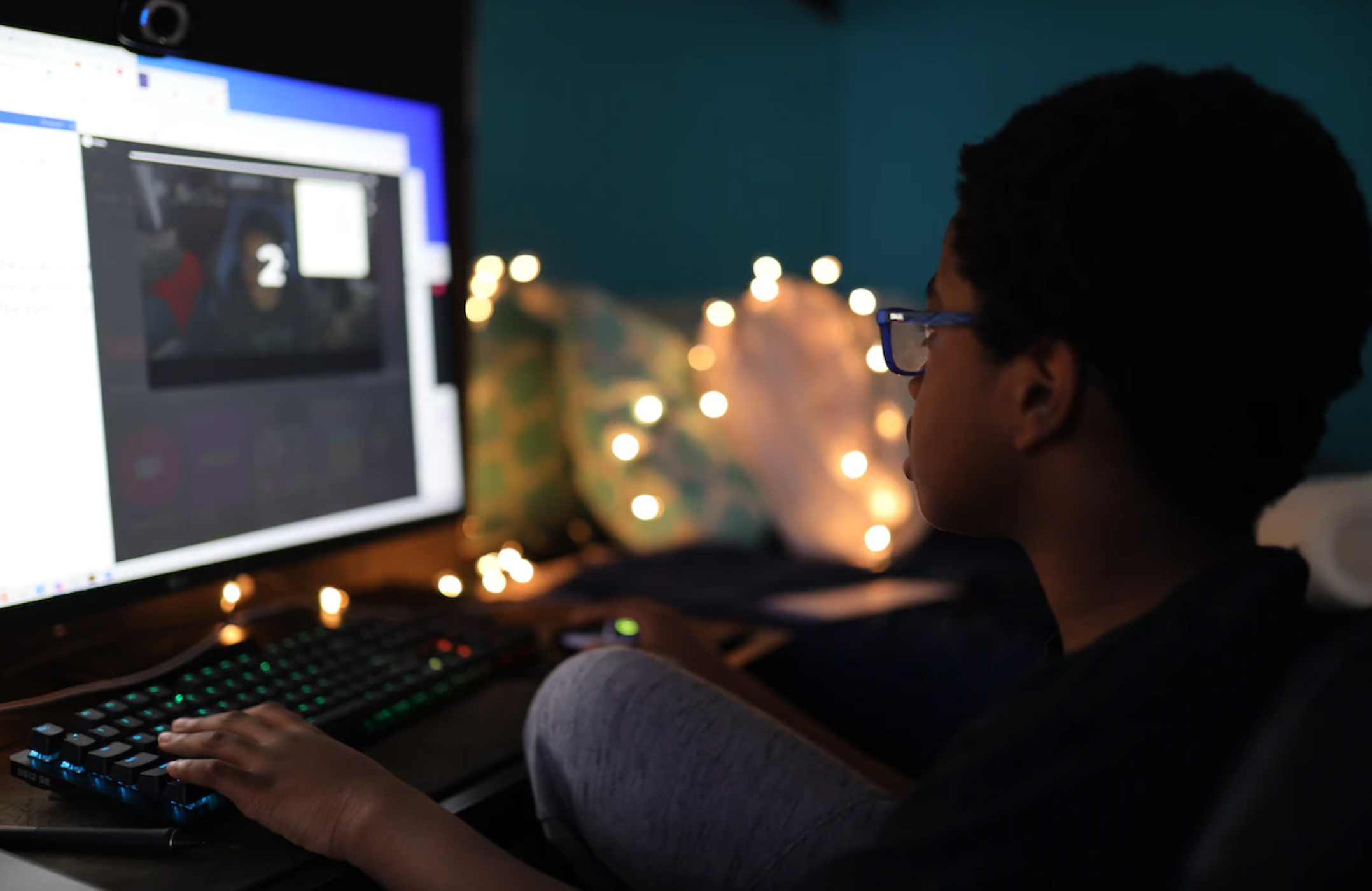 kid browses online